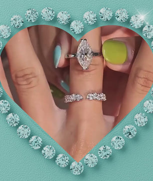 Marquise Magic Moissanite Bridal Ring Set