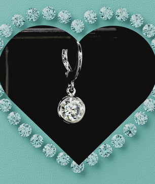 Bezel Set Dewdrop Earrings