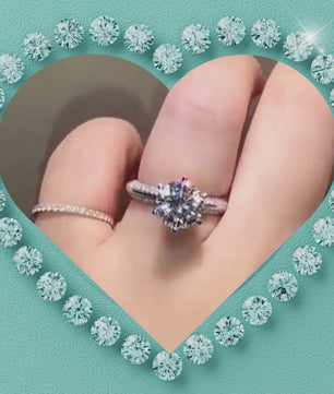 Audrey Pavé Knife Edge Moissanite Ring
