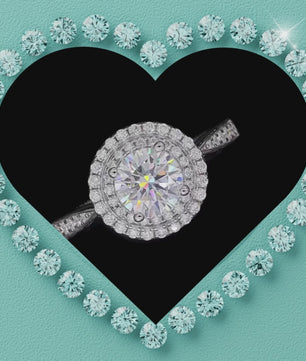 The “Monroe” Round Double Halo Ring