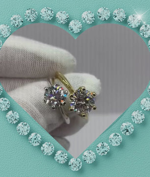 Audrey Knife Edge Moissanite Ring
