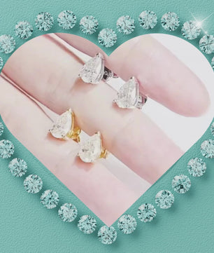 Raindrop Pear Studs