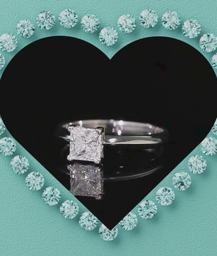 Princess Cut Knife Edge Ring
