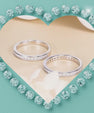Channel set moissanite wedding band 