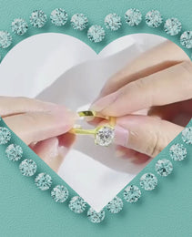 Knife Edge Solitaire Moissanite Ring