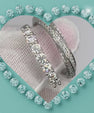 Knife Edge Pave Wedding Band 