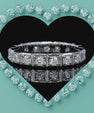 Elegant princess cut moissanite eternity ring with sparkling stones