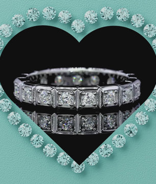 Princess Cut Eternity Wedding Band