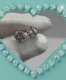 Round moissanite stud earrings with 6 claw design and brilliant sparkle