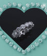 Full eternity moissanite band with 5mm round stones