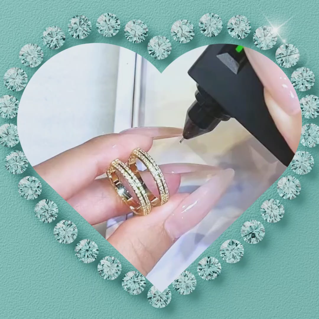 Moissanite Hoop Earrings