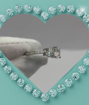 Eternally Yours 3 Stone Moissanite Ring