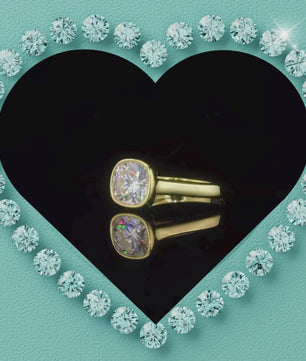The Astra Bezel Set Moissanite Ring