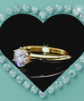 Yellow gold audrey six claw solitaire